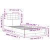 vidaXL Cadre de lit sans matelas sonoma gris 100x200 cm