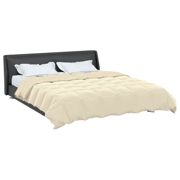 vidaXL Duvet complet toute l'ann&eacute;e Cr&egrave;me 200 x 200 cm Microfibre