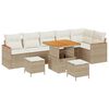 vidaXL Ensemble de canap&eacute; de jardin 9 pc 6-Nombre de places Beige