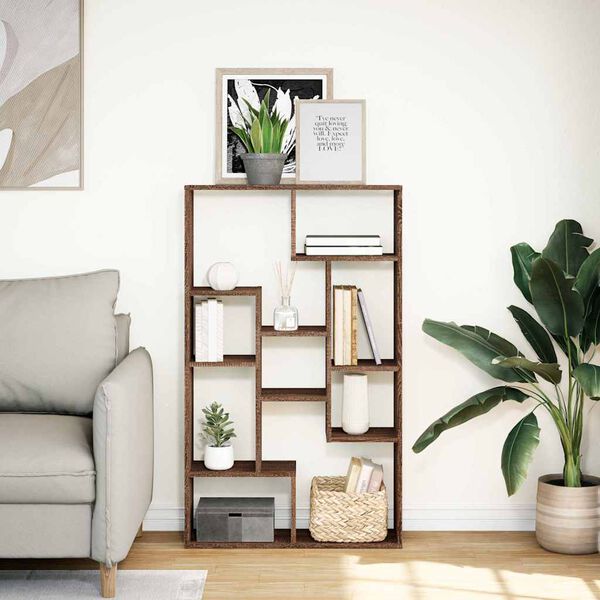vidaXL Biblioth&egrave;que ch&ecirc;ne marron 72x20x120,5 cm bois d'ing&eacute;nierie