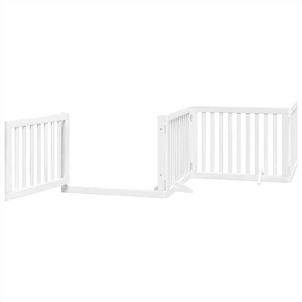 vidaXL Barri&egrave;re pour chien porte pliable 6panneaux blanc bois peuplier