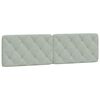vidaXL Coussin de t&ecirc;te de lit gris clair 180 cm velours