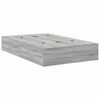 vidaXL Cadre de lit avec rangement avec tiroir Gris Sonoma 120 cm
