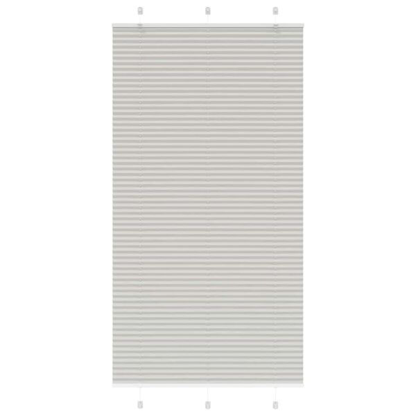 vidaXL Store pliss&eacute; gris clair 105x200cm largeur du tissu 104,4cm