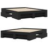 vidaXL Cadre de lit sans matelas noir 150x200 cm bois d'ing&eacute;nierie
