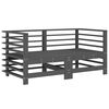 vidaXL Canap&eacute;s d'angle de jardin 2 pcs gris bois de pin massif