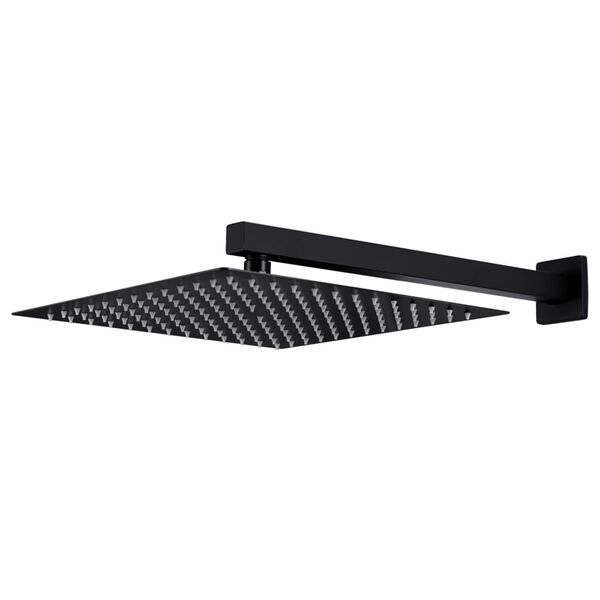 vidaXL Système de douche Acier inoxydable 201 Noir