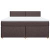 vidaXL Sommier &agrave; lattes de lit avec matelas Marron fonc&eacute; 180x200 cm