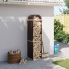 vidaXL Porte-b&ucirc;ches marron 40x45x170 cm acier galvanis&eacute;