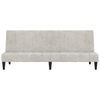 vidaXL Canap&eacute;-lit &agrave; 2 places Gris clair Tissu microfibre