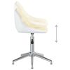 vidaXL Chaises &agrave; manger pivotantes lot de 2 cr&egrave;me et blanc similicuir