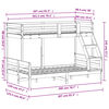vidaXL Lit superposé sans matelas 90x200/120x200 cm blanc bois massif
