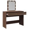 vidaXL Coiffeuse avec LED ch&ecirc;ne marron 100x40x130 cm