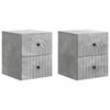 vidaXL Cabinet de chevet mural 2 pc Gris b&eacute;ton 33 x 34,5 x 40 cm