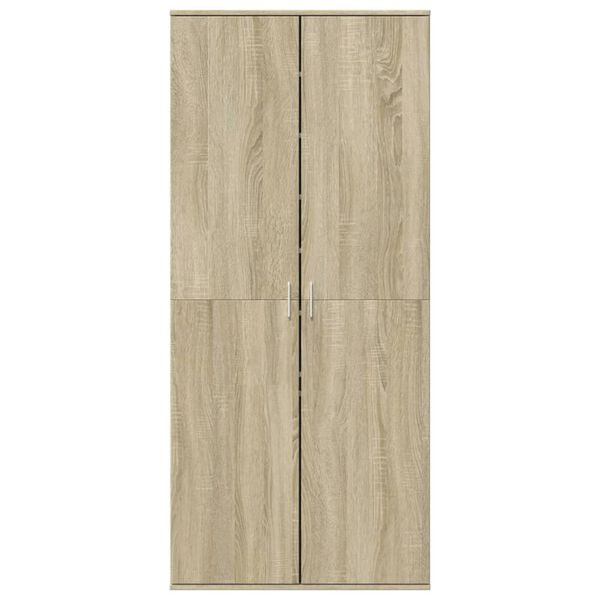 vidaXL Armoire &agrave; chaussures Ch&ecirc;ne sonoma 80x39x178cm Bois d'ing&eacute;nierie