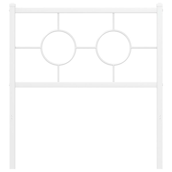 vidaXL T&ecirc;te de lit de remplacement m&eacute;tal blanc 75 cm
