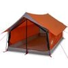 vidaXL Tente de camping 2 personnes gris et orange imperm&eacute;able
