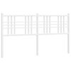 vidaXL T&ecirc;te de lit de remplacement m&eacute;tal blanc 160 cm