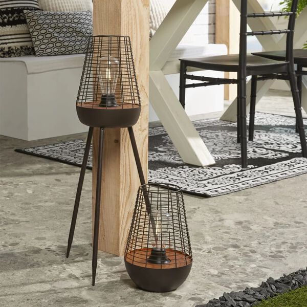 Luxform Lampe &agrave; LED de table de jardin Chelsea Cuivre et marron