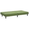 vidaXL Canap&eacute;-lit &agrave; 2 places avec repose-pied Vert clair Velours
