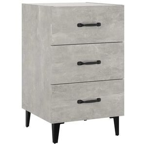 vidaXL Table de chevet gris b&eacute;ton 40x40x66 cm bois d'ing&eacute;nierie
