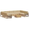 vidaXL Ensemble de canap&eacute;s d'ext&eacute;rieur 10 pc Blanc et Beige