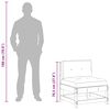 vidaXL Sofa de jardin milieu Pin massif Brun Cir&eacute;