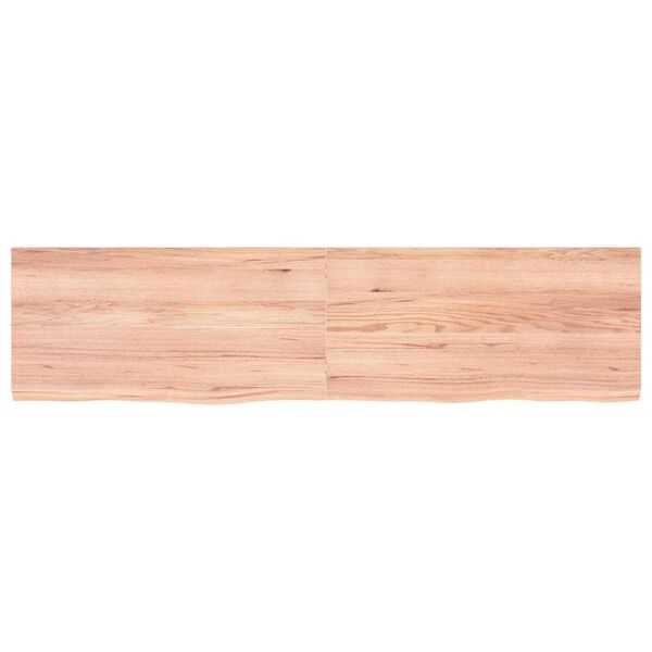 vidaXL Dessus de table marron clair bois ch&ecirc;ne massif trait&eacute;