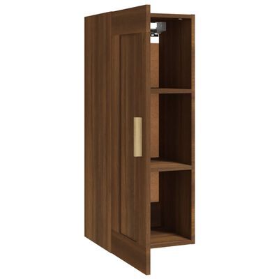 vidaXL Armoire murale Chêne marron 35x34x90 cm Bois d'ingénierie