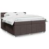 vidaXL Sommier &agrave; lattes de lit avec matelas Marron fonc&eacute; 200x200 cm