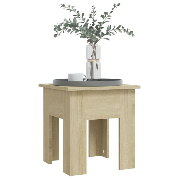 vidaXL Table basse ch&ecirc;ne sonoma 40x40x42 cm bois d'ing&eacute;nierie