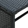 vidaXL Salon de jardin 4 pcs avec coussins R&eacute;sine tress&eacute;e Noir