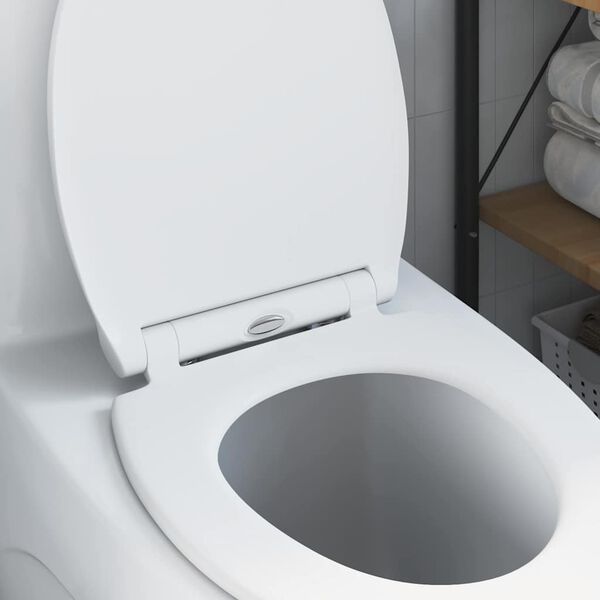 vidaXL Toilette à relâchement rapide adaptée pour le siège Blanc