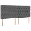 vidaXL Lit avec rangement et matelas Gris fonc&eacute; 200 x 200 cm Polyester