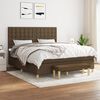 vidaXL Sommier &agrave; lattes de lit avec matelas Marron fonc&eacute; 160x200 cm
