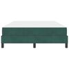 vidaXL Lit &agrave; ressorts avec matelas Vert fonc&eacute; 140 x 200 cm tissu