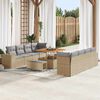 vidaXL Ensemble de canapé de jardin 11 pcs Beige et Gris clair