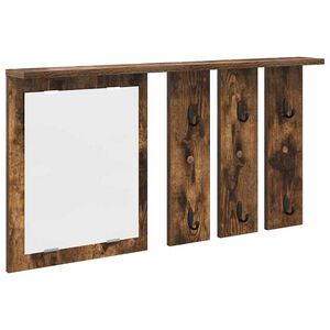 vidaXL Porte-manteau mural Montage mural Ch&ecirc;ne fum&eacute; 85 x 10 x 45 cm