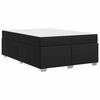 vidaXL Cadre de lit avec matelas Noir 160 x 200 cm tissu