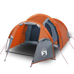 vidaXL Tente de camping tunnel 2 personnes orange imperm&eacute;able
