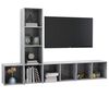 vidaXL Ensemble de meubles TV 3 pcs Gris béton Bois d'ingénierie