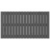 vidaXL T&ecirc;te de lit murale Gris 108x3x60 cm Bois massif de pin