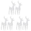 vidaXL Rennes de No&euml;l 6 pcs 240 LED Blanc chaud Acrylique