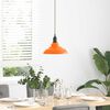 vidaXL Lampe suspendue r&eacute;glable hauteur E27 orange brillant m&eacute;tal