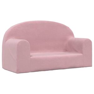 vidaXL Canap&eacute; pour enfants 2 places rose peluche douce