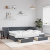 vidaXL Lit de jour avec gigogne et tiroirs sans matelas 90x200 cm