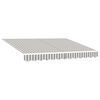 vidaXL Toile de rechange pour auvent Gris clair et blanc 481 x 345 cm