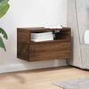 vidaXL Table de chevet murale ch&ecirc;ne marron 45x26x28,5 cm