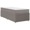 vidaXL Cadre de lit avec matelas Taupe 90 x 190 cm tissu