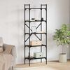 vidaXL Biblioth&egrave;que Ch&ecirc;ne noir 56 x 32 x 174 cm Bois d'ing&eacute;nierie